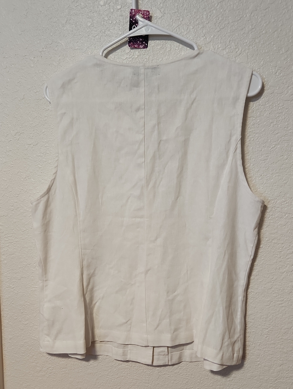 420.Nine West Linen Blend Vest - Picture 6 of 6